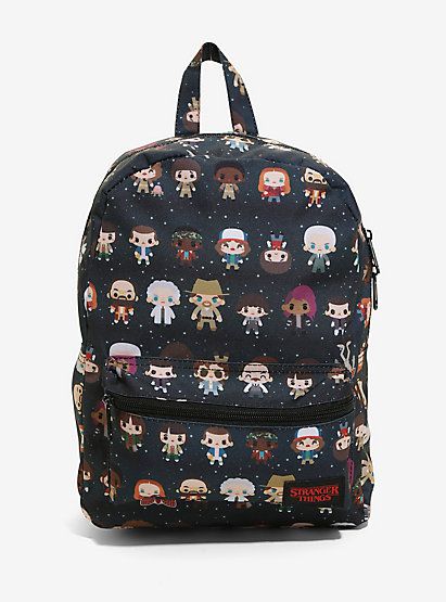 Stranger Things Characters Mini BackpackStranger Things Characters Mini Backpack, Stranger Things Merch, Netflix Stranger Things, Stranger Things Merchandise, Stranger Things Outfit, Stranger Things Dustin, Stranger Things Quote, Stranger Things Steve, School Bookbags, Stranger Things Art