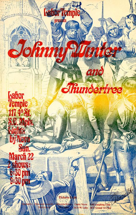 1970 Minneapolis Labor Temple Johnny Winter, Rock N Roll Art, Music Concert Posters, Rock Concert, Rock Posters, Poster Pictures, Music Concert, Twin Cities, Concert Posters