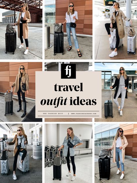 Plane Outfit Airport Style, Air Travel Outfits, Airport Outfit Spring, Comfortable Airport Outfit, Travel Style Airport, Travel Outfit Ideas, Plane Outfit, Comfy Airport Outfit, Airport Travel Outfits