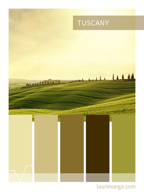 Toscany Environment Colour Palette, Tuscany Color Palette, Italian Color Palette, Tuscan Color Palette, Website Color Themes, Coloring Bliss, Tuscan Colors, Colour Decor, Pantone Palette