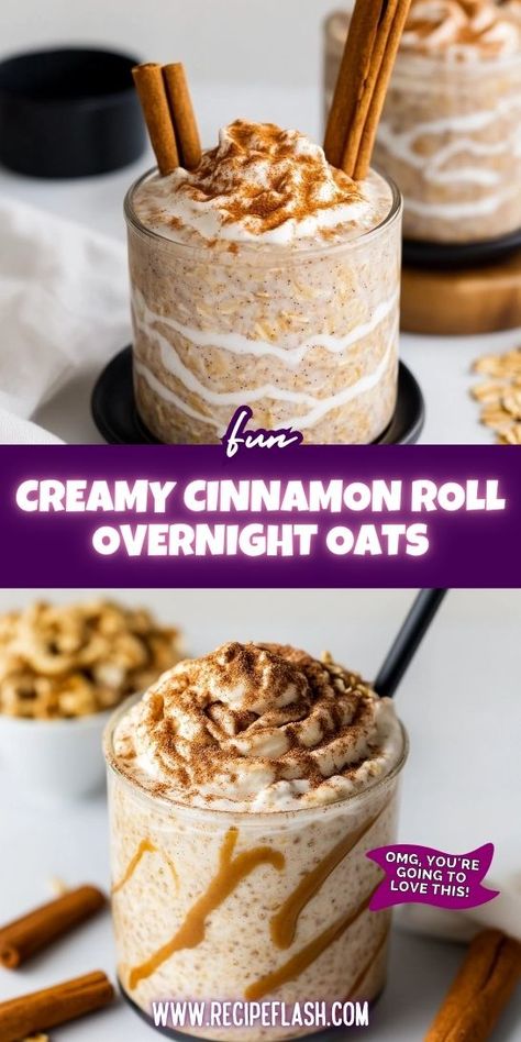 Are you searching for a delicious and easy breakfast that’s perfect for busy mornings? This Creamy Cinnamon Roll Overnight Oats Recipe offers a delightful blend of flavors and textures to kickstart your day. Save this recipe for a quick and satisfying breakfast idea that you’ll love again and again! Cinnamon Roll Overnight Oats, Blended Overnight Oats, Blended Oats, Cinnamon Oatmeal, Oats Recipe, What's For Breakfast, Breakfast Idea, Overnight Oats Recipe, Coconut Yogurt