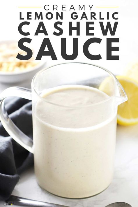 Healthy Sauce Recipes, Bouillon Thai, Vegan Sauce Recipes, Cashew Cream Sauce, Cashew Sauce, Healthy Sauces, Easy Meal Ideas, Condiment Recipes, Veggie Dip