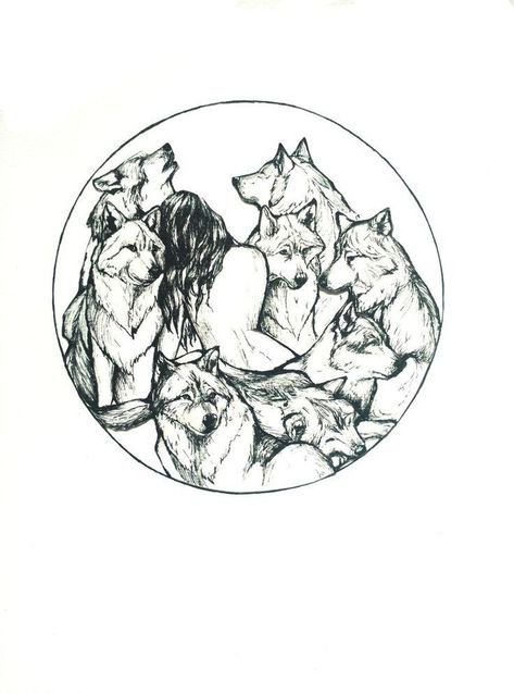 Surrender Tattoo, Outlines Drawing, Wolf Woman, Drawing Wolf, Wolves And Women, Nikita Gill, Wolf Tattoo Design, Wolf Tattoos, Arya Stark