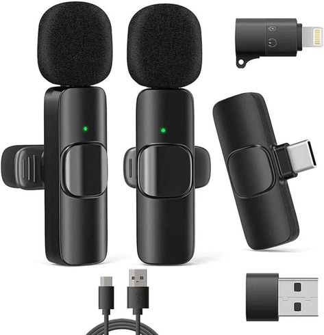 1 Drag 2 Clip-on Small Portable Lapel Lavalier Wireless Microphone For Podcast Recording - Buy Wireless Microphone,Wireless Lavalier Microphone,Karaoke Microphone Product on Alibaba.com Phone Microphone, Android Laptop, Ipad Laptop, Lavalier Microphone, Mini Laptop, Wireless Microphone, Pc Portable, Video Recording, Noise Reduction