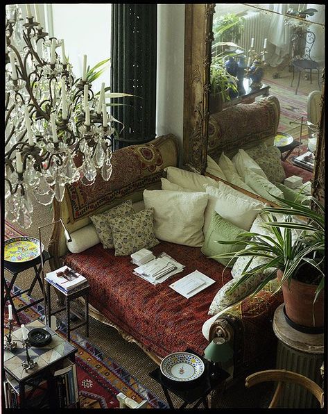 {at home with loulou de la falaise} :: This Is Glamorous Tina Motta, Paris Apartments, House Room, A Living Room, Dream Rooms, Dream House Decor, Dream Home Design, New Room, Dream Room