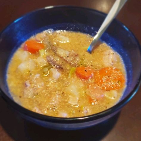 Pork Chop Soup Recipe | Allrecipes Pork Chop Soup, Pork Soup Recipes, Leftover Pork Chops, Recipe For Pork, Pork Chops And Potatoes, Leftover Pork, Pork Soup, Flavorful Vegetables, Delicious Soup Recipes