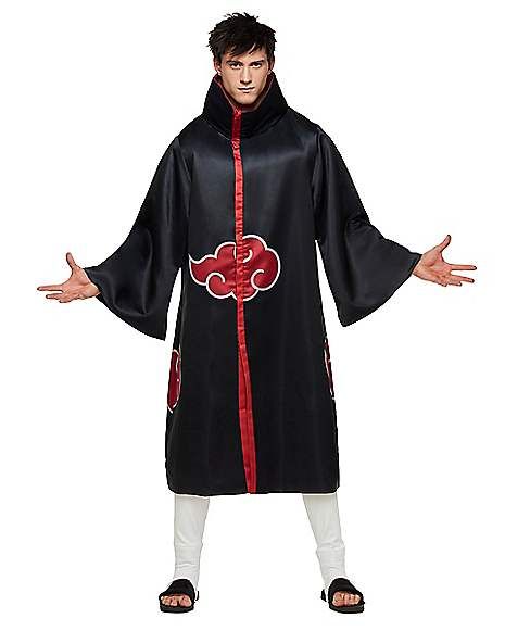 Akatsuki Costume, Adult Naruto, Cloud Symbol, Akatsuki Cosplay, The Akatsuki, Spirit Halloween Costumes, Naruto Costumes, Naruto Akatsuki, Black Cloak