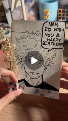 Gojo Birthday Cards, Jjk Birthday Cards, Gojo Happy Birthday, Anime Birthday Art, Happy Birthday Card Drawing, Anime Birthday Cards, Birthday Cards Drawing, Birthday Card Ideas For Brother, Happy Birthday Wishes Funny