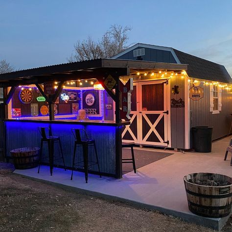 🍀The Lucky Barrow Pub Shed🍀 on Instagram: “Looking to start featuring pubsheds and backyard bars weekly on every Friday. If you want to have your bar featured send me some pictures…” Backyard Shed Bar Ideas, Shed Bar Ideas, Tattoo Garden, Bar Shed, Pub Sheds, Outside Bars, Outdoor Patio Bar, Backyard Renovations, Backyard Bar