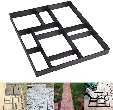 Amazon.com : Skelang Rectangular Pavement Mold, Reusable Path Maker Mold, Concrete Cement Mould 17.7"×15.7"×1.57", Stepping Stone Mould for DIY Garden Concrete Path, Patio Lawn Walkway, Yard Floor Paving : Garden & Outdoor Path Floor Mould, Concrete Stone Molds, Garden Flooring, Diy Path, Flooring Pattern, Stepping Stone Molds, Concrete Path, Stone Road, Concrete Patios