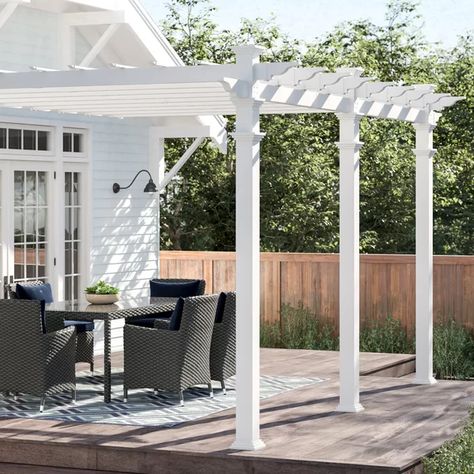 Pergola Metal, New England Arbors, Attached Pergola, White Pergola, Vinyl Pergola, Steel Pergola, Patio Pergola, Modern Pergola, Metal Pergola