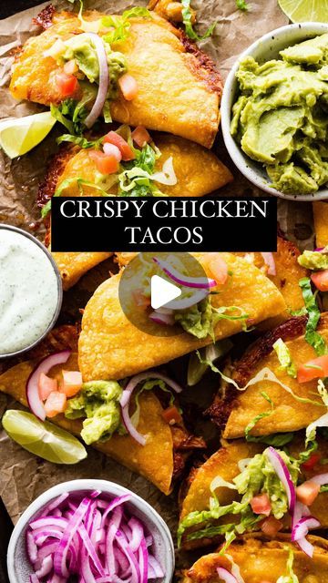 Crunchy Chicken Tacos, Easy Chicken Tacos, Crispy Chicken Tacos, Jalapeño Ranch, Taco Toppings, Chicken Tacos Easy, Chicken And Cheese, Shredded Chicken Tacos, Chicken Tenderloin Recipes