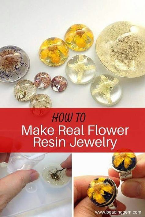 Must try this How To Make Resin, Flower Resin Jewelry, Resin Jewelry Diy, Resin Jewelry Making, Real Flower Jewelry, Flower Resin, Resin Tutorial, Resin Jewellery, Jewelry Resin