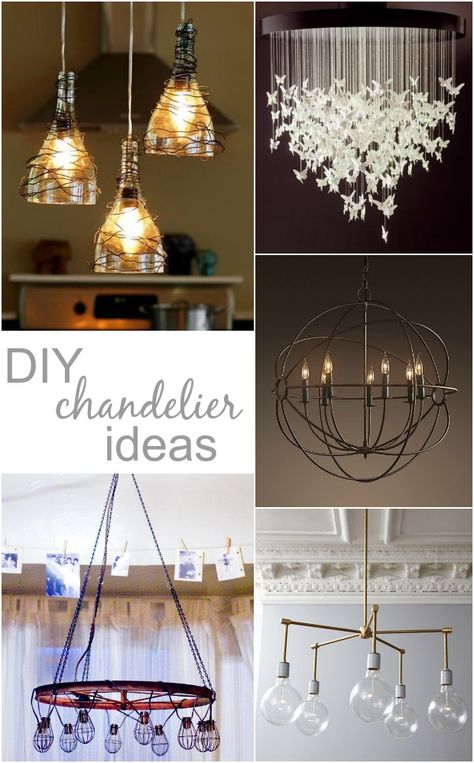 looking for diy chandelier ideas that won't block an amazing view Diy Luminaire, Chandelier Ideas, Diy Light Fixtures, Diy Lampe, Inexpensive Home Decor, Deco Luminaire, Diy Chandelier, Affordable Decor, Kitchen Decorating