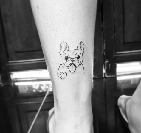 Frenchie Tattoos, French Bulldog Drawing, Small Dog Tattoos, French Bulldog Tattoo, Bulldog Tattoo, 3 Tattoo, Dog Tattoo, Skull Tattoos, Dog Tattoos