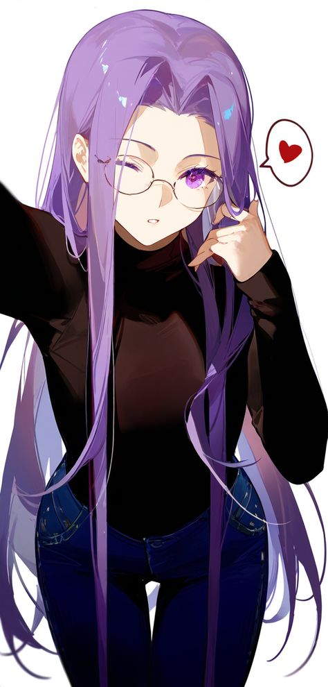 Purple Hair Oc, Anime Woman, Oc Manga, Type Moon, Purple Eyes, Purple Hair, Purple, Drawings, Hair