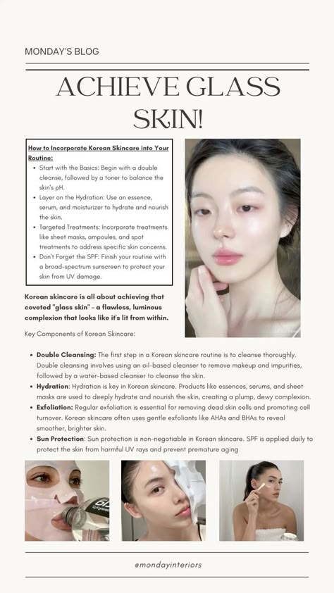 Model Routine, Model Beauty Secrets, Skincare Guide, Korean Glass Skin, Skincare Advice, Selfcare Skincare, Skin Care Guide, Beauty Routine Tips, Skincare Blog