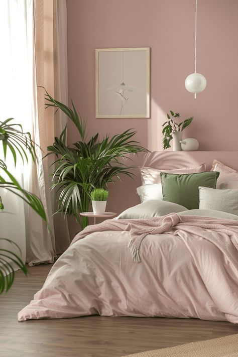 29 Pink Boho Bedroom Ideas 17 Calm Pink Bedroom, Pop Of Color Bedroom, Light Pink Bedrooms, Mini Bedroom, 2024 Bedroom, Pink Bedroom Design, Pink Bedroom Ideas, Boho Bedroom Design, Bedroom Aesthetics