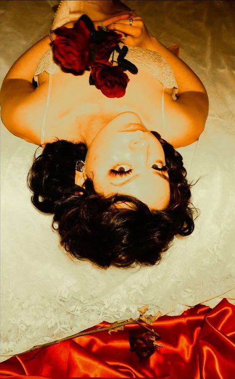 Rose Inspired Photoshoot, Bed Of Roses Photoshoot, Vday Photoshoot Women At Home, Vhs Aesthetic Photoshoot, Rose On Fire Photoshoot, Love Themed Photoshoot, Croquette Photo Shoot, Solo Valentines Day Photoshoot, Valentines Day Editorial Photo Shoot