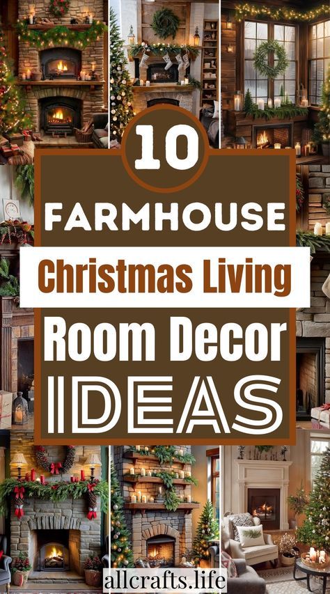 Farmhouse Xmas Decor Living Room, Rustic Christmas Living Room Ideas, Christmas Decor Ideas For Living Room Fireplaces, Christmas Home Decor Ideas Living Room, Country Christmas Living Room, Small Living Room Christmas Decor Ideas, Christmas Decor Ideas For Living Room Cozy, Christmas Decor Ideas For Living Room, Tv Christmas Decor