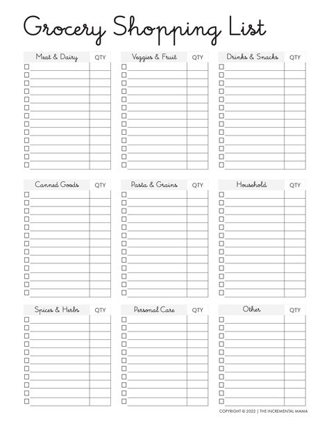 Grocery List Templates Printable Free, Aesthetic Grocery List Template, Blank Shopping List Printable Free, Blank Grocery List Printable Free, Printable Shopping List Grocery, Free Printable Grocery List Templates, Good Notes Grocery List Template, House Savings Tracker, Printable Picture Grocery List