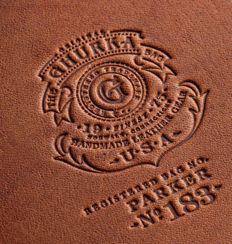 The Dieline display Stranger & Stranger's work for luxury luggage brand Ghurka Mens Branding, Modern Heraldry, Holier Than Thou, Desain Merek, Label Inspiration, Leather Stamps, Leather Label, Typography Letters, Branding Ideas