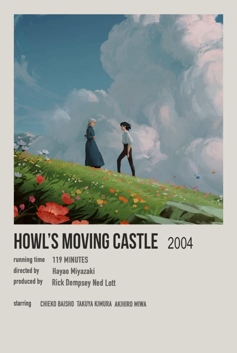 How's Moving Castle, Howl Movie, Howl's Moving Castle Movie, Howl's Moving Castle Aesthetic, Howl's Moving Castle Poster, قلعة هاول المتحركة, Castle Movie, Studio Ghibli Films, Studio Ghibli Poster