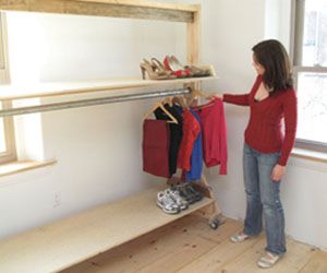 how to build a rolling closet Diy Clothes Rack Wood, Temporary Wardrobe, Robe Diy, Closet Diy, Diy Clothes Rack, Closet Rack, Closet Room, Diy Closet, Diy Renovation