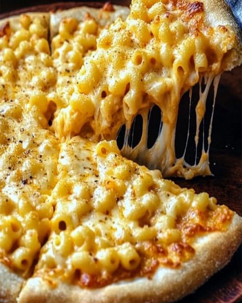 Mac And Cheese Pizza Recipe, Macaroni And Cheese Pizza, Mac N Cheese Pizza, Easy Macaroni And Cheese, Mac And Cheese Pizza, Cheese Pizza Recipe, Easy Macaroni, Pizza Recipes Easy, Colby Jack Cheese