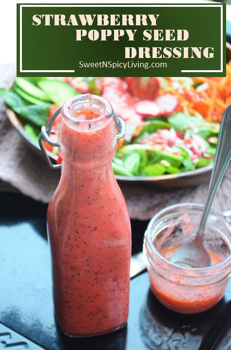 Strawberry Poppyseed Dressing, Poppyseed Salad Dressing, Strawberry Poppyseed Salad, Homemade Dressing Recipe, Lemon Vinaigrette Dressing, Strawberry Vinaigrette, Sweet Dressing, Poppyseed Dressing, Easy Salad Dressing