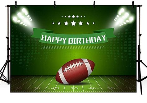 Football Backdrop, Happy Birthday Football, Superbowl Party Decorations, Football Theme Birthday, Photo Studio Background, Boys Birthday Party Decorations, Football Birthday Party, Birthday In Heaven, Football Theme