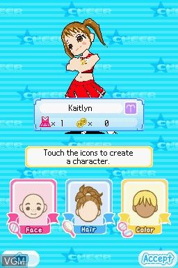 Menu screen of the game Cheer We Go! on Nintendo DS Pokemon Ds Games, 2000s Online Games, 3ds Nostalgia, Cute Ds Games, Cute 3ds Games, Kawaii Games App, Nds Games, Start Game, 3ds Games