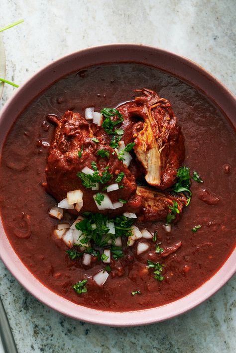 Guajillo Chile Recipes, Chicken Birria, Guajillo Chile, Birria Recipe, Juicy Chicken Thighs, Mexican Stew, New York Times Cooking, The Stew, Chile Recipes