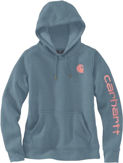 Made of heavyweight fleece, the sweatshirt is brushed on the inside for extra softness. It has a relaxed fit that allows for easy layering, and it's finished with a Carhartt logo down the sleeve. Carhartt Hoodies Womens, Carhartt Sweatshirt Women, Carhartt Hoodie Outfit, Carhartt Hoodies, Womens Carhartt, Carhartt Sweatshirt, Carhartt Sweatshirts, Cute Hoodies, Casual Country Outfits