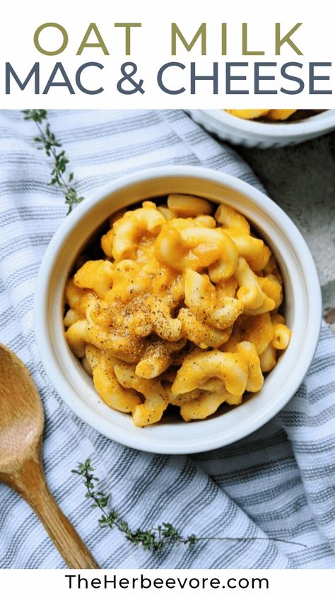 OK this oat milk mac and cheese is a fantastic savory dish that is a great recipe to use with oat milk. Mac and cheese is one of my favorite-est foods ever so you know I had to make this lighter version.  Oat milk is one of the best plant milks around because it’s vegan, gluten free, and costs pennies to make at home.  My unsweetened oat milk recipe is a fantastic step-by-step guide for making oat milk at home… or you can use store-bought oat milk which is equally as delicious!
This Oat Milk Mac Oat Milk Recipes Ways To Use, Diy Noodles, Vegan Cheese Sauce Recipe, Easy Mac N Cheese Recipe, Mac And Cheese Sauce, Meatless Pasta, Oat Milk Recipe, Easy Mac And Cheese, Making Mac And Cheese