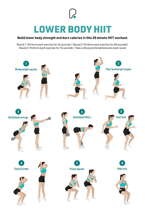 Lower body HIIT workout with eight exercises Lower Strength Workout, Hiit Lower Body Workout Gym, 15 Min Lower Body Workout, Advanced Lower Body Workout, Leg Workout Low Impact, Lower Body Strength Training At Home, Cardio Lower Body Workout, Low Intensity Lower Body Workout, Tabata Leg Workout