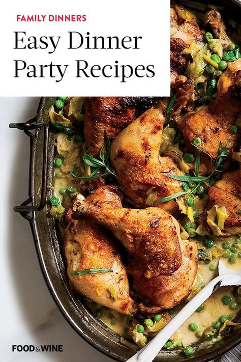 Dinner party recipes don’t have to be stressful if you turn to this guide full of fresh salads, savory appetizers, hearty dinners, and sweet desserts. Whether you’re having a summer grilling party or a winter get together, these dishes are sure to impress. Try our favorites including farro salad with fried cauliflower or prosciutto herb and honey mustard crusted lamb. Whatever dish you choose, your guests will be impressed.#dinnerparty #dinnerpartyrecipes #familyrecipes #summerrecipes Dinner To Impress, Summer Grill Party, Dinner Party Entrees, Grilling Party, Easy Dinner Party Recipes, Savory Appetizers, Company Dinner, Easy Summer Dinners, Farro Salad