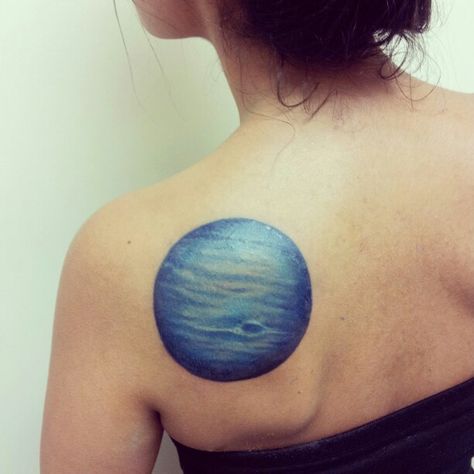 My Neptune tattoo. Planet Tattoo Ideas, Neptune Tattoo, Planet Tattoo, Trident Tattoo, Neptune Planet, Solar System Tattoo, Celestial Tattoo, Planet Tattoos, Wicked Tattoos