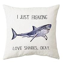 Shark Theme Room, Shark Bedroom, Shark Room, Shark Stuffed Animal, Ocean Room Decor, Ocean Themed Bedroom, Shark Decor, Shark Plush, Funny Pillows