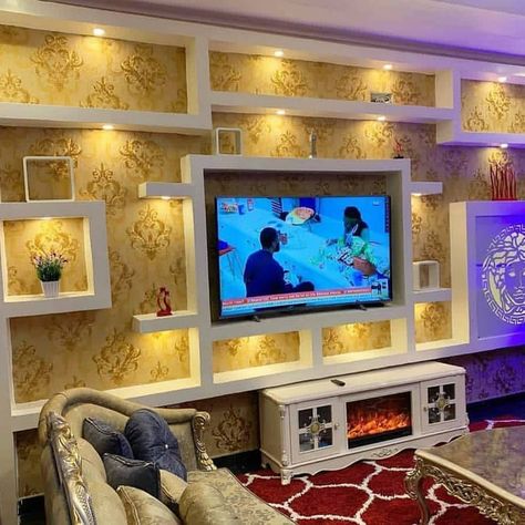 POP tv stand Tv Stand Pop Design, Pop Tv Stand Design, Down Ceiling Design, Pop Tv, New Ceiling Design, Interior Ceiling, Modern Cupboard, Tv Stand Designs, Interior Ceiling Design