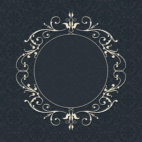 Round filigree frame border psd  | free image by rawpixel.com / busbus Vintage Circle Frame, Logo Border Design, Royal Frame Design, Round Border Design, Art Designs Patterns, Royal Frame, Gold Circle Frames, Old Arts, Round Artwork