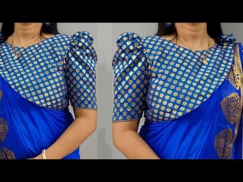 Pop Sleeves Dress, Bluse Latest Design Sleeve, Trendy Blouse Designs Puff Sleeve, Pop Hand Blouse Designs, Blouses Sleeves Pattern, New Puff Sleeve Blouse, Pop Sleeves Blouse Design, Puff Hands Blouse Designs Latest For Pattu Sarees, Latest Puff Sleeves Pattern For Blouse