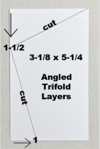 how to make an angled gatefold card Angled Tri Fold Card Tutorial, Curvy Gatefold Card, Angled Gatefold Card Template, Shaped Cards Handmade, Card Folding Techniques Tutorials How To Make, Angled Gatefold Card, Fancy Fold Cards Templates How To Make, Card Folds Techniques Tutorials Ideas, Gatefold Cards Tutorials