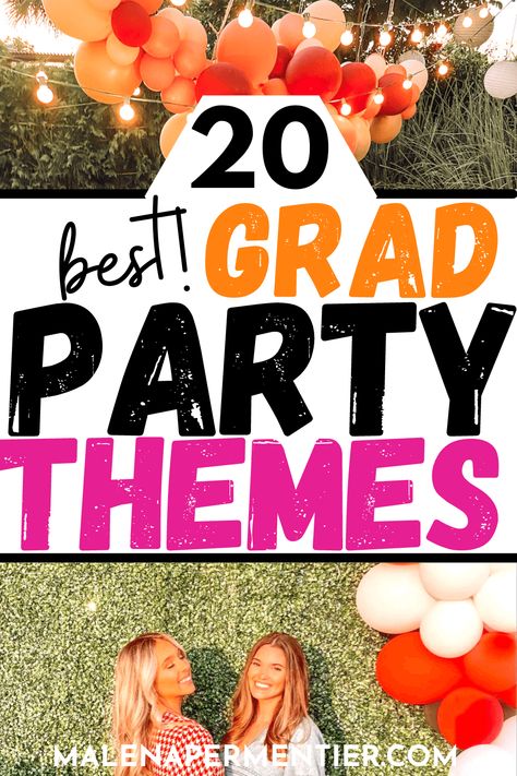 The 20 Best Graduation Party Themes To Copy In 2022 Elementary Promotion Party Ideas, Grade 12 Graduation Party Ideas, Masters Graduation Party Themes, High School Graduation Party Themes Color Schemes, Cute Grad Party Themes, Party Themes For Graduation, Graduation Themes Ideas, Unique Graduation Party Ideas Decoration, Grade 8 Grad Themes