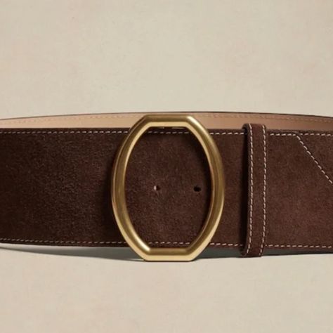 Nwt! Banana Republic Sold Out Ravello Suede Waist Belt Chocolate Brown. Gold Buckle. Italian Leather, Made It Italy Size Small Signature Showcase, This Luxurious Belt Is Crafted From Sturdy, Supple Suede Cut In A Wide With And Finished With Decorative Top-Stitching And Our Signature Demi-Lune Buckle In Brushed, Golden Brass. Leather Working Group: By Purchasing This Product, You Are Supporting Responsible Leather Manufacturing Through The Leather Working Group. Fall Thrift, Plain White Sneakers, Leather Corset Belt, Collage Elements, Gold Belts, Suede Belt, Fashion Collage, Cufflink Set, Link Earrings