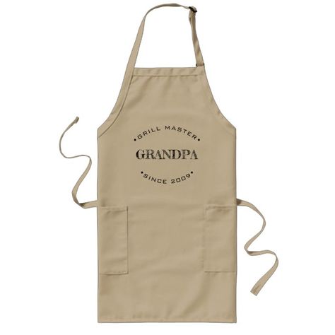 Grill Master GRANDPA Since Personalized Year Long Apron - Grand father's day gifts Personalized Kitchen Towels, Cool Gifts For Guys, Father Days, Romantic Birthday Gifts, Personalized Gifts For Him, Birthday Gifts For Him, Gifts For Dads, Personalized Kitchen, Gifts For Guys