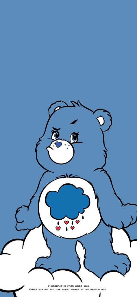 Care Bears Grumpy Bear Wallpaper, Grumpy Bear Aesthetic, Grumpy Bear Wallpaper, Minimalist Doodles, Mystic Wallpaper, Disney Canvas Paintings, Grumpy Baby, Grumpy Care Bear, Care Bears Birthday Party