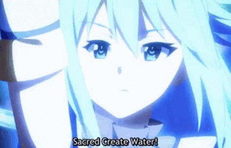 Water Magic Gif, Water Powers Gif, Anime Powers, Gods Blessing, Kono Suba, Magic Gif, Spell Circle, Fan Gif, World Gif