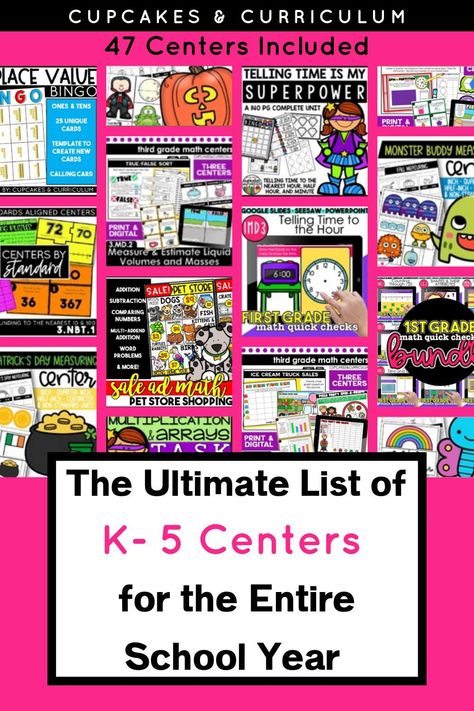 Here is a list of my favorite centers throughout the entire year. I made these to be easy-to-follow and with options for digital or printable centers. Student Engagement Strategies, Social Studies Centers, Character Education Lessons, Guide Words, Word Work Centers, Teacher Must Haves, Social Emotional Learning Activities, First Year Teachers, Math Homework