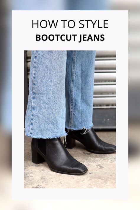 Here are our 8 favorite ways to wear and style bootcut jeans! Shoes To Wear With Bootcut Jeans, How To Style Bootcut Jeans, How To Wear Bootcut Jeans, Style Bootcut Jeans, A Successful Woman, Bootcut Jeans Outfit, Successful Woman, Jeans Outfit Winter, Women In Business